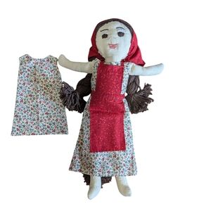 Charming Floral and Red Dress Doll